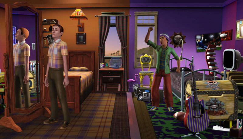 An Odd Couple situation in The Sims 3